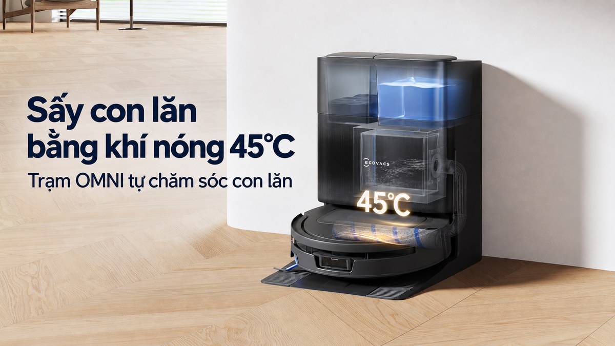Trạm OMNI của T80 Max Omni sấy con lăn bằng khí nóng 45°C