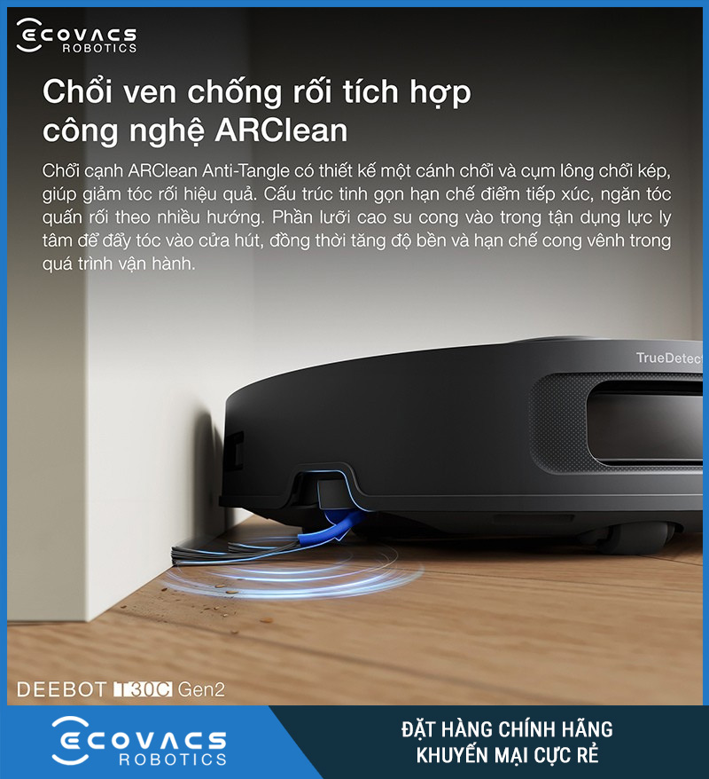 Ecovacs Deebot T30C Gen2 Trắng/Đen - Robot hút bụi lau nhà