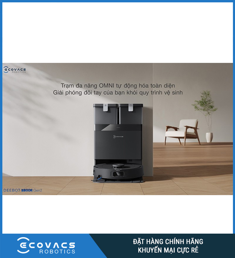 Ecovacs Deebot T30C Gen2 Trắng/Đen - Robot hút bụi lau nhà