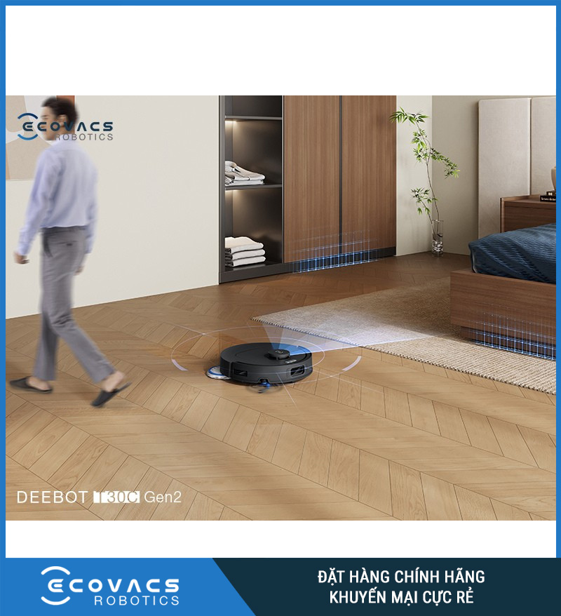 Ecovacs Deebot T30C Gen2 Trắng/Đen - Robot hút bụi lau nhà