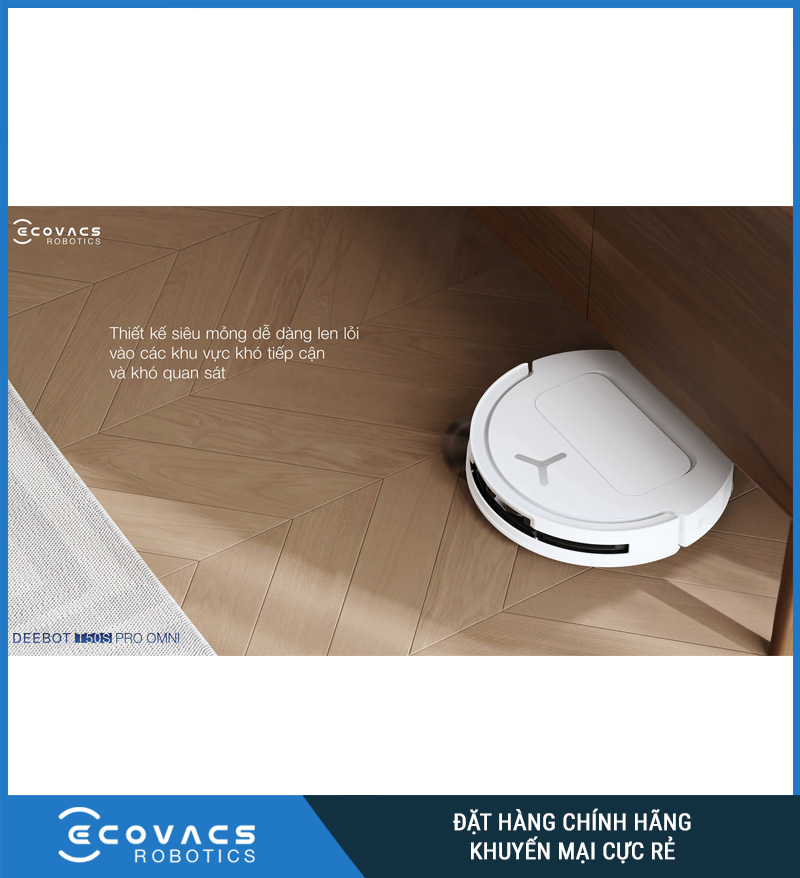 Ecovacs T50S Pro Omni Trắng/Đen - Robot hút bụi lau nhà