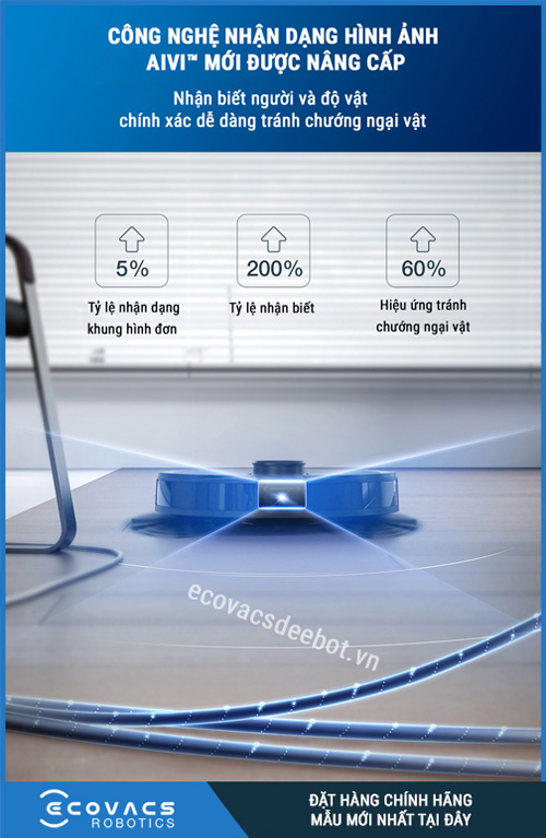 Ecovacs Deebot OZMO T8 Aivi Pro (2022) - Robot Hút Bụi Lau Nhà 