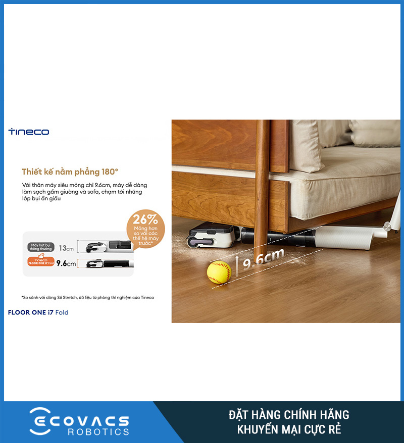 Tineco Floor One i7 Fold - Máy hút bụi lau sàn khô ướt