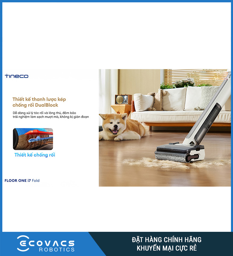 Tineco Floor One i7 Fold - Máy hút bụi lau sàn khô ướt