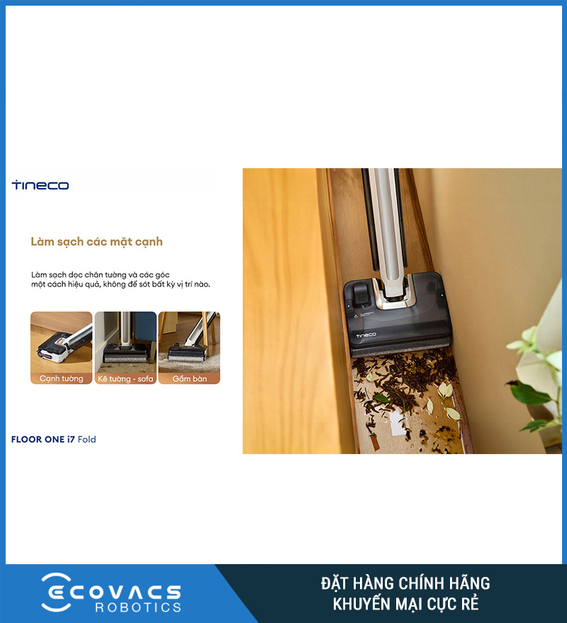 Tineco Floor One i7 Fold - Máy hút bụi lau sàn khô ướt