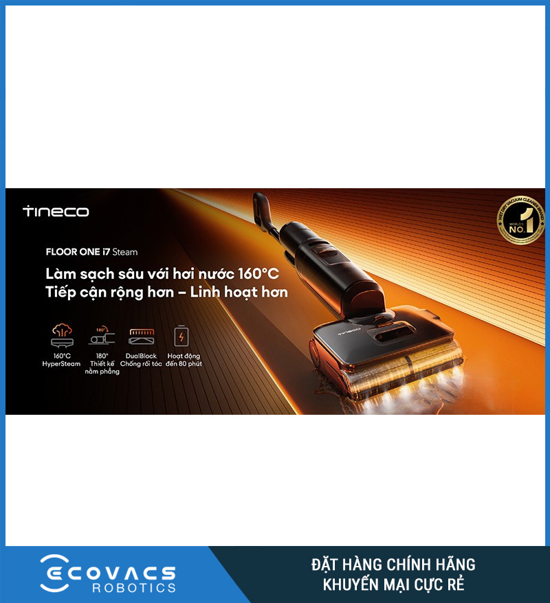 Tineco Floor One i7 Steam - Máy hút bụi lau sàn khô ướt