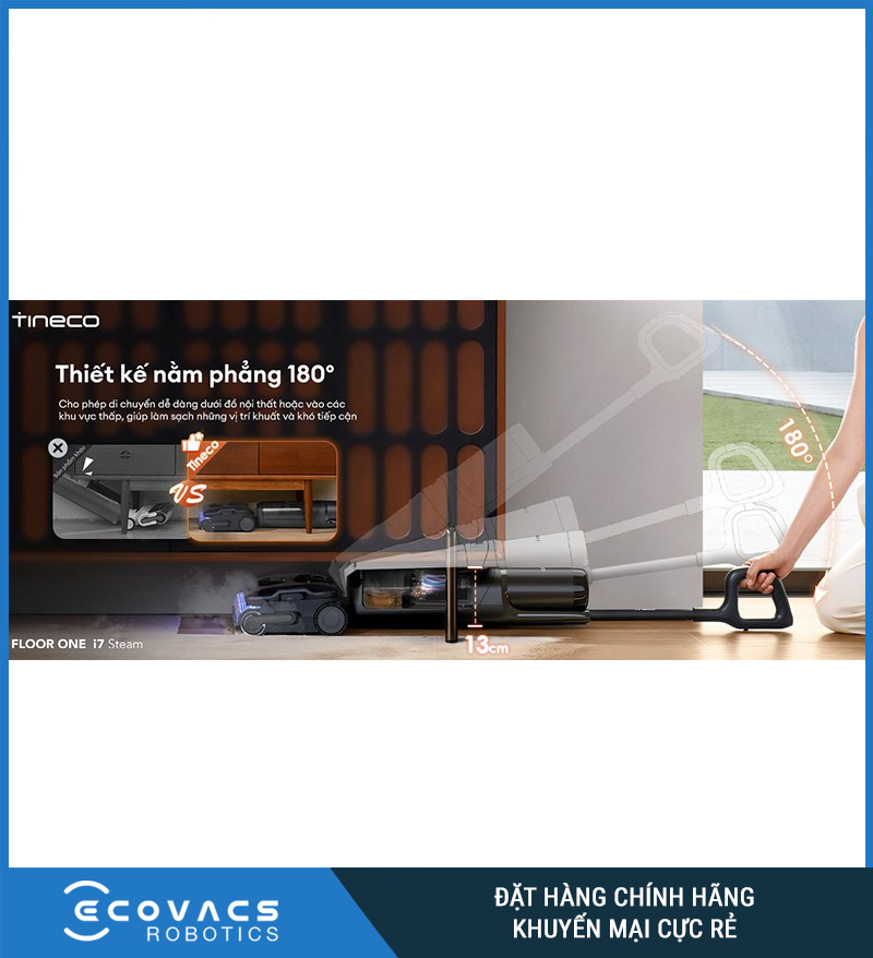 Tineco Floor One i7 Steam - Máy hút bụi lau sàn khô ướt