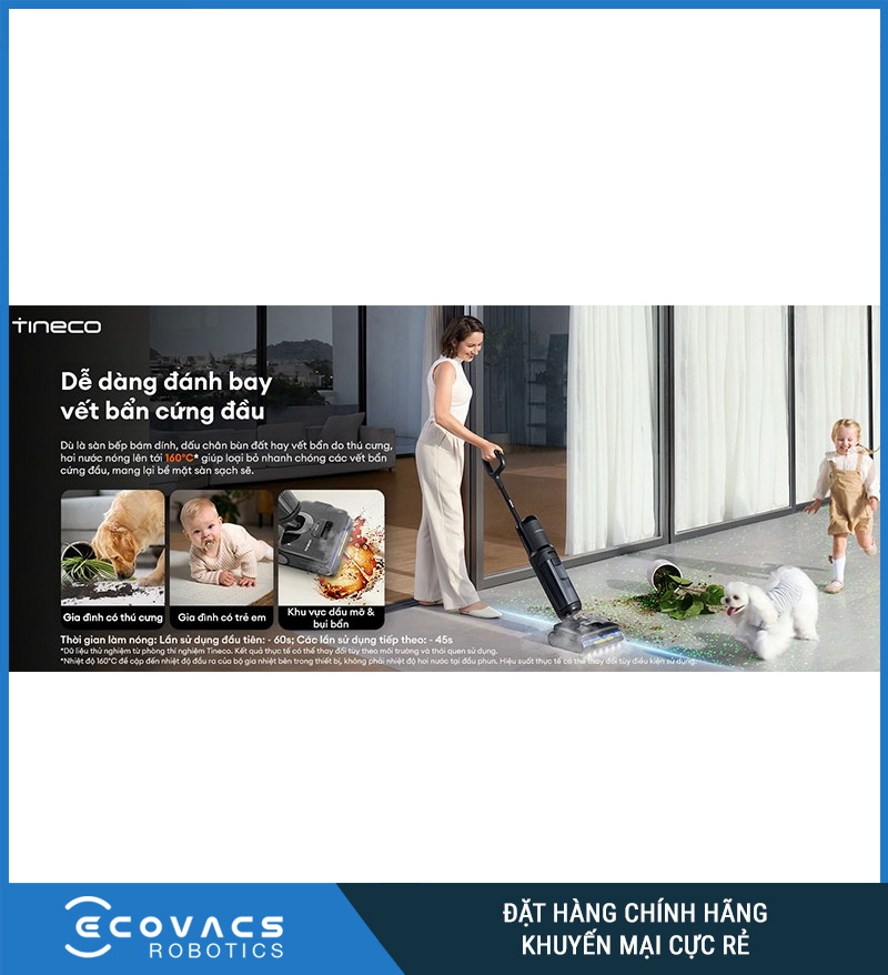 Tineco Floor One i7 Steam - Máy hút bụi lau sàn khô ướt