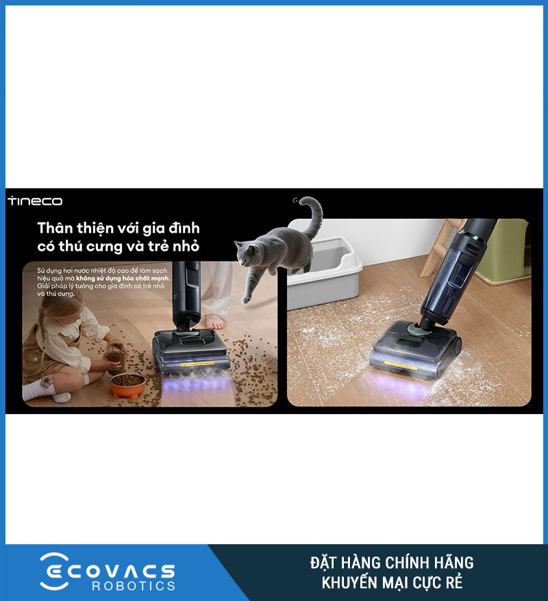 Tineco Floor One i7 Steam - Máy hút bụi lau sàn khô ướt