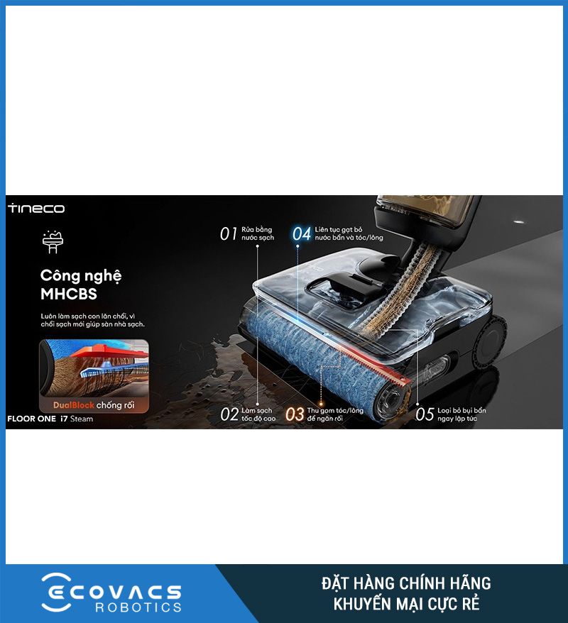 Tineco Floor One i7 Steam - Máy hút bụi lau sàn khô ướt
