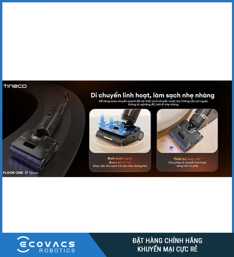Tineco Floor One i7 Steam - Máy hút bụi lau sàn khô ướt