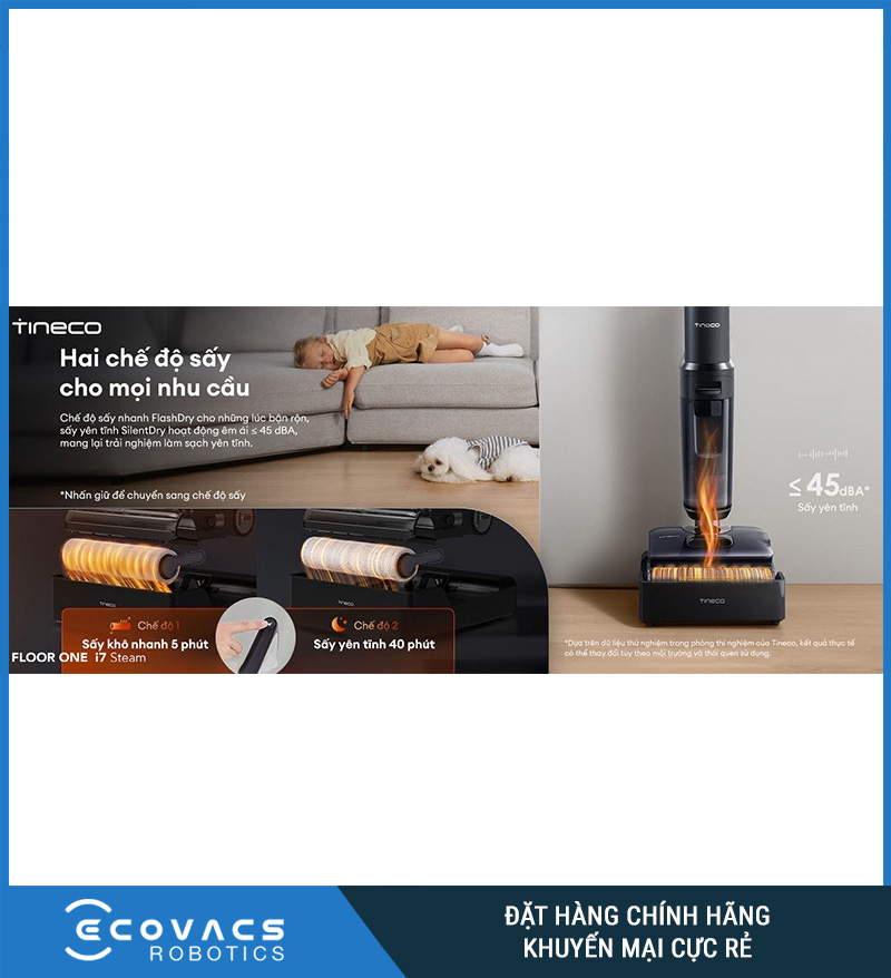 Tineco Floor One i7 Steam - Máy hút bụi lau sàn khô ướt