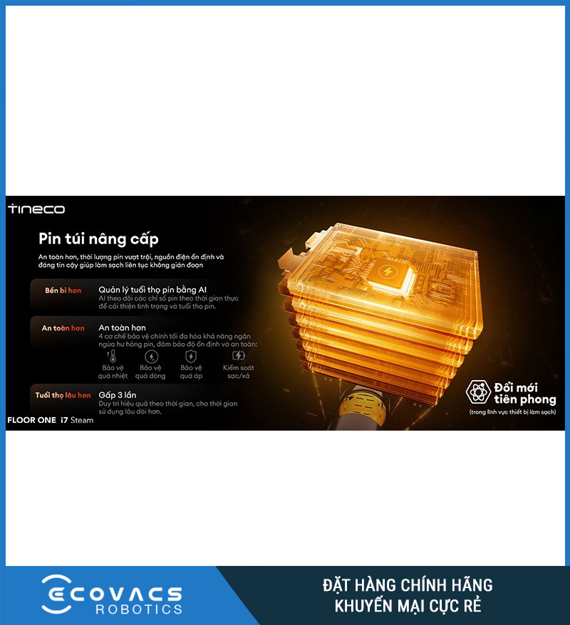Tineco Floor One i7 Steam - Máy hút bụi lau sàn khô ướt