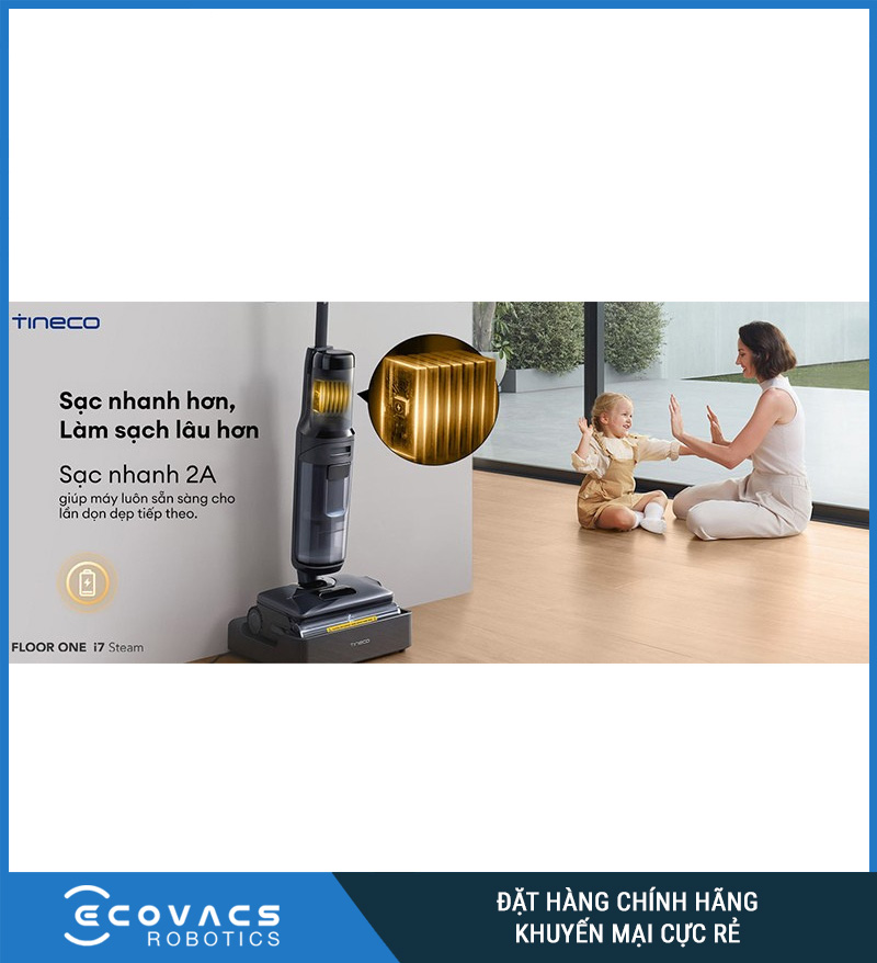 Tineco Floor One i7 Steam - Máy hút bụi lau sàn khô ướt