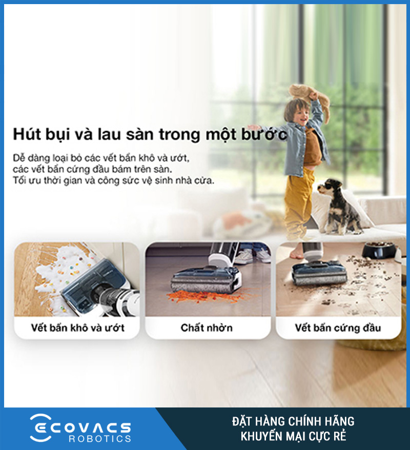 Máy lau nhà khô ướt cầm tay Tineco Floor One Stretch S6 Pro