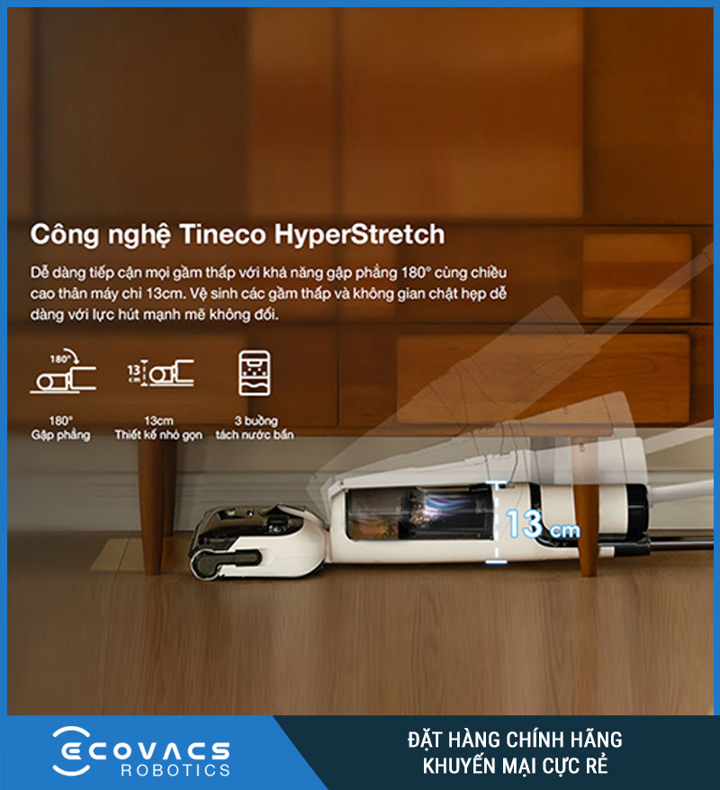 Máy lau nhà khô ướt cầm tay Tineco Floor One Stretch S6 Pro