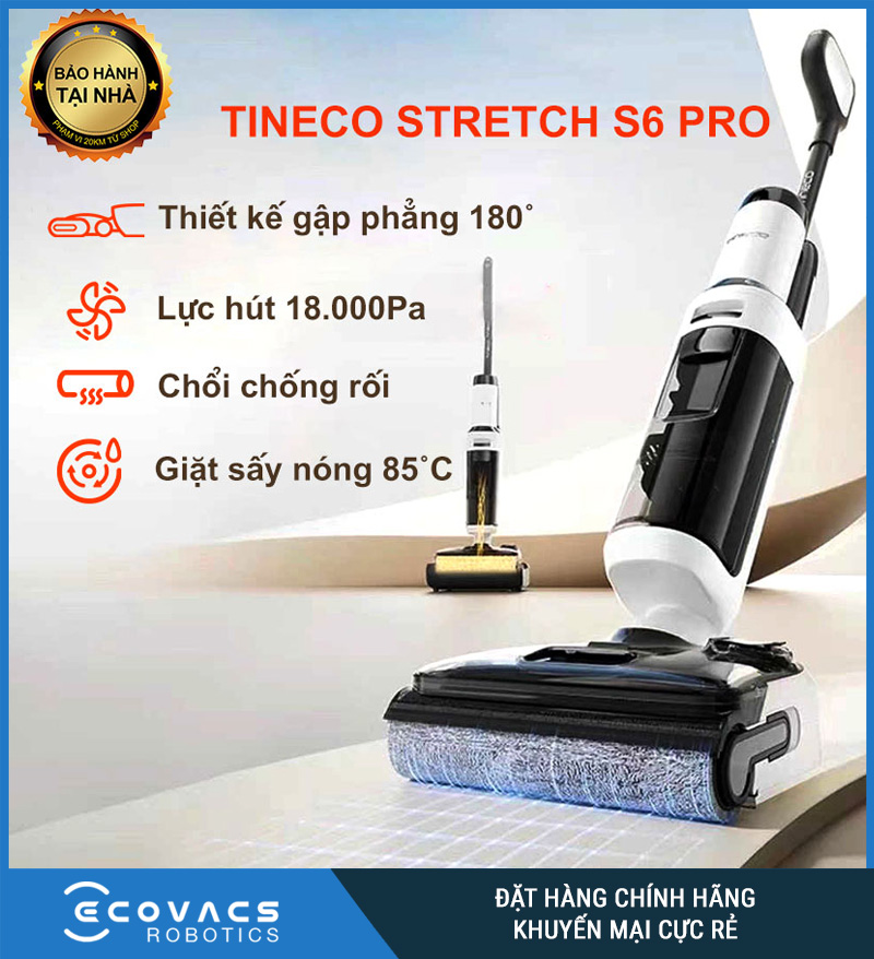 Máy lau nhà khô ướt cầm tay Tineco Floor One Stretch S6 Pro