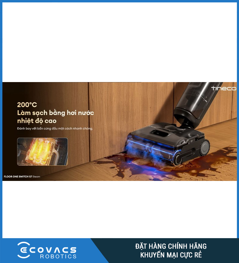 Tineco Floor One Switch S7 Steam - Máy hút bụi lau sàn khô ướt