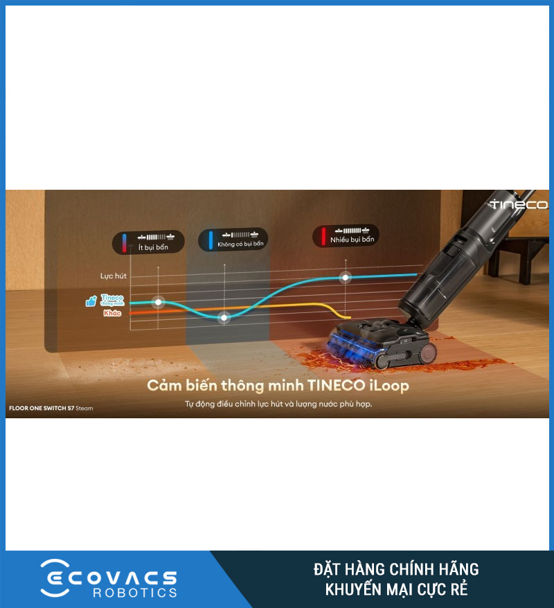 Tineco Floor One Switch S7 Steam - Máy hút bụi lau sàn khô ướt