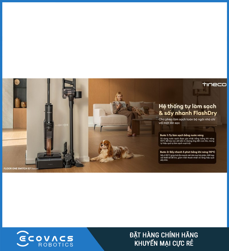 Tineco Floor One Switch S7 Steam - Máy hút bụi lau sàn khô ướt