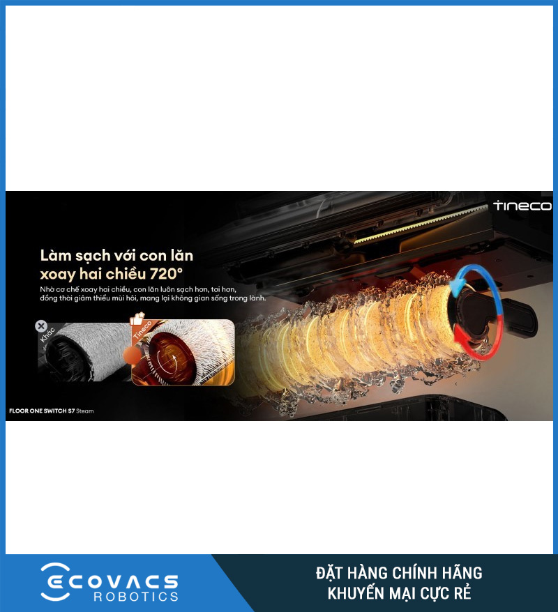 Tineco Floor One Switch S7 Steam - Máy hút bụi lau sàn khô ướt