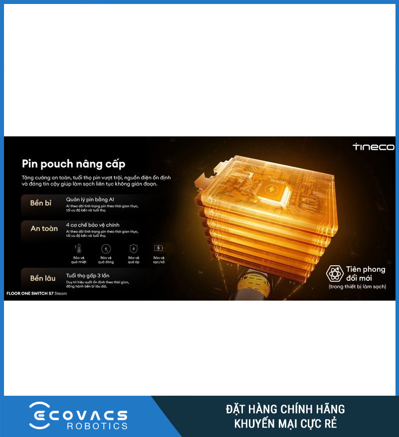 Tineco Floor One Switch S7 Steam - Máy hút bụi lau sàn khô ướt