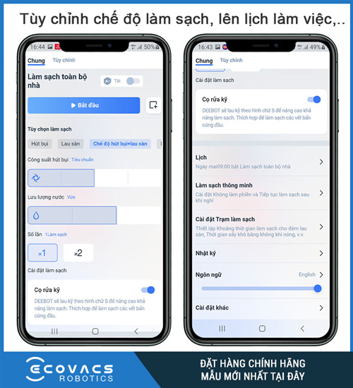 Robot hút bụi ECOVAS X2 OMNI chính hãng